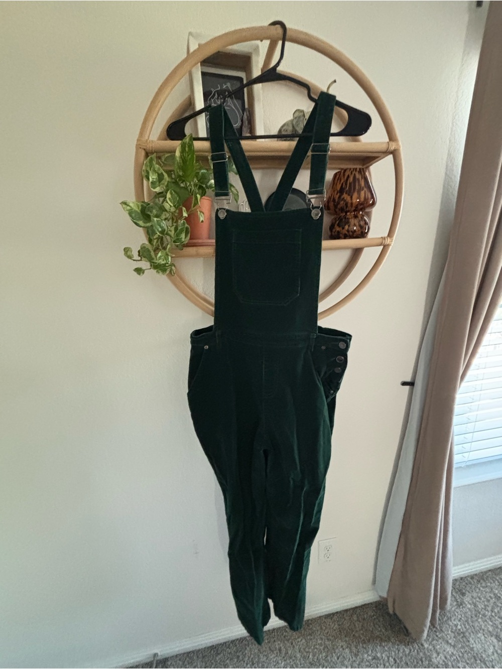Modcloth Deep Green Corduroy Women's Overalls